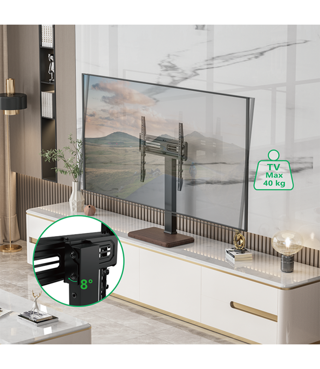 XTRARM XTR-TS1030 TV tafelstandaard zwart walnoot