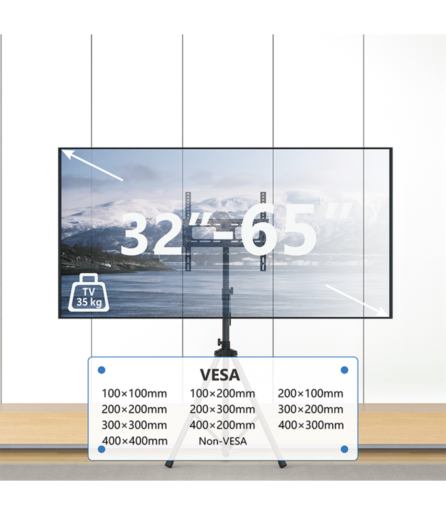 DQ Wall-Support Tripod VESA 400 TV Stand