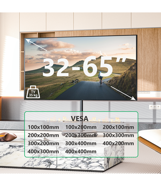 XTRARM Arius TV floorstand black