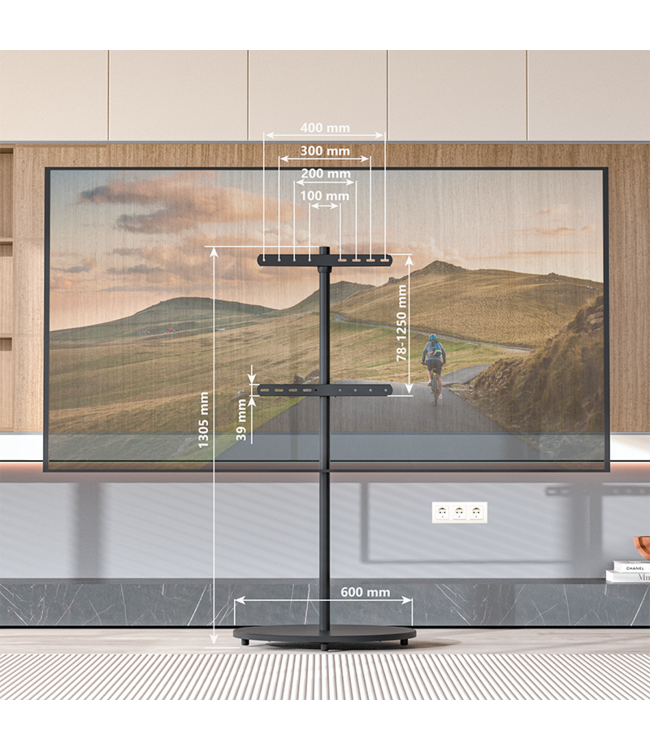 XTRARM Arius TV floorstand black - Copy