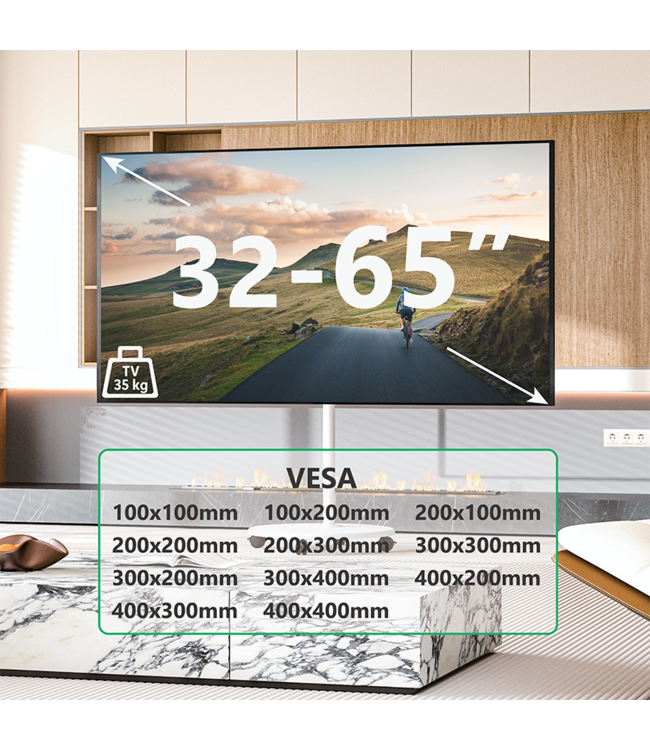 XTRARM Arius TV standaard wit