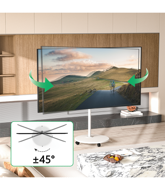 XTRARM Arius TV floorstand white