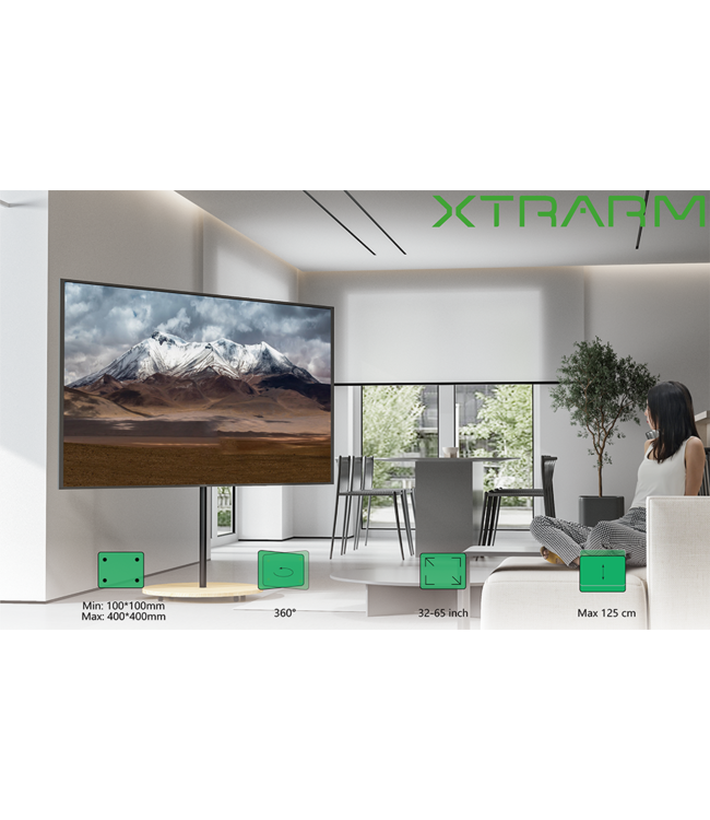 XTRARM Arius VESA 400 TV Stand Beech