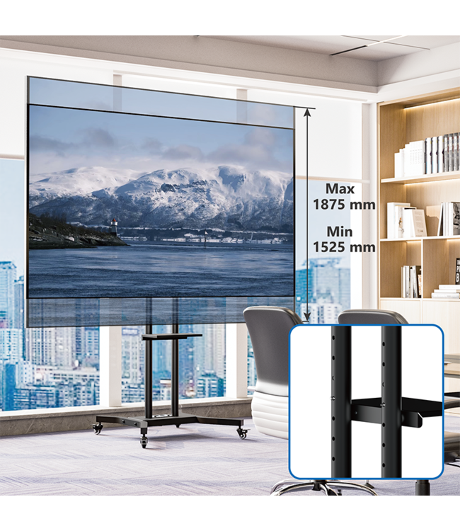 DQ Wall-Support CT-FT TV Floorstand Black - Copy - Copy - Copy - Copy