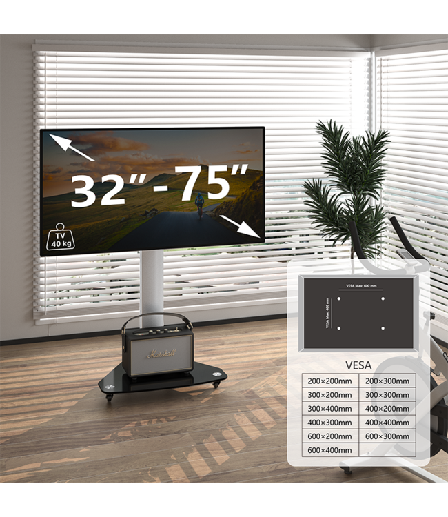 XTRARM TV standaard Proton 100 stopcontact&usb