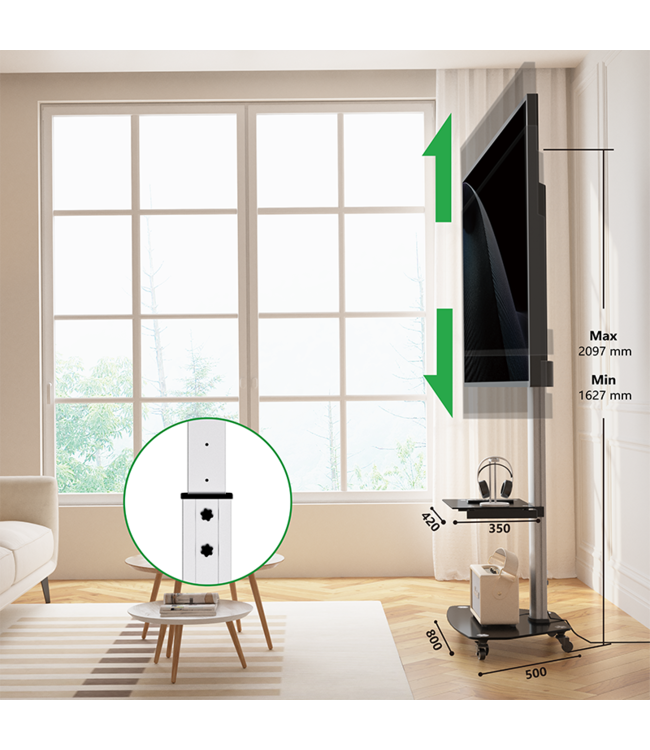 XTRARM TV standaard Cosmo zwart - Copy - Copy