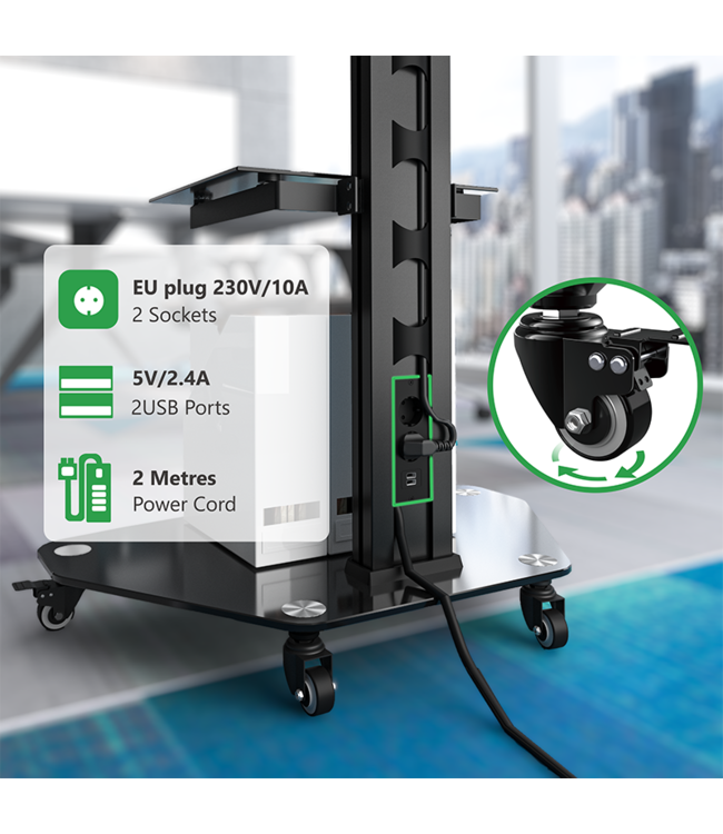 XTRARM TV standaard Proton 300 stopcontact&usb
