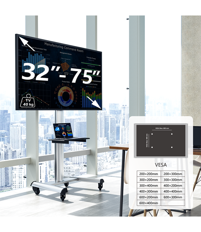 XTRARM TV standaard Proton 500 stopcontact&usb