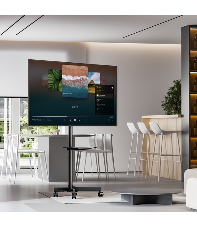 DQ Wall-Support TV stand Flora Black - Copy