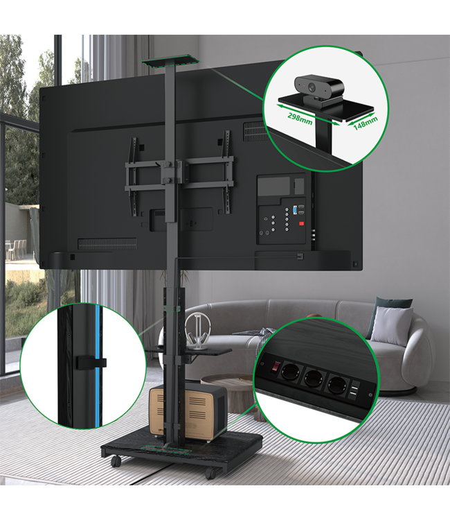 XTRARM TV standaard Elite elektrisch zwart