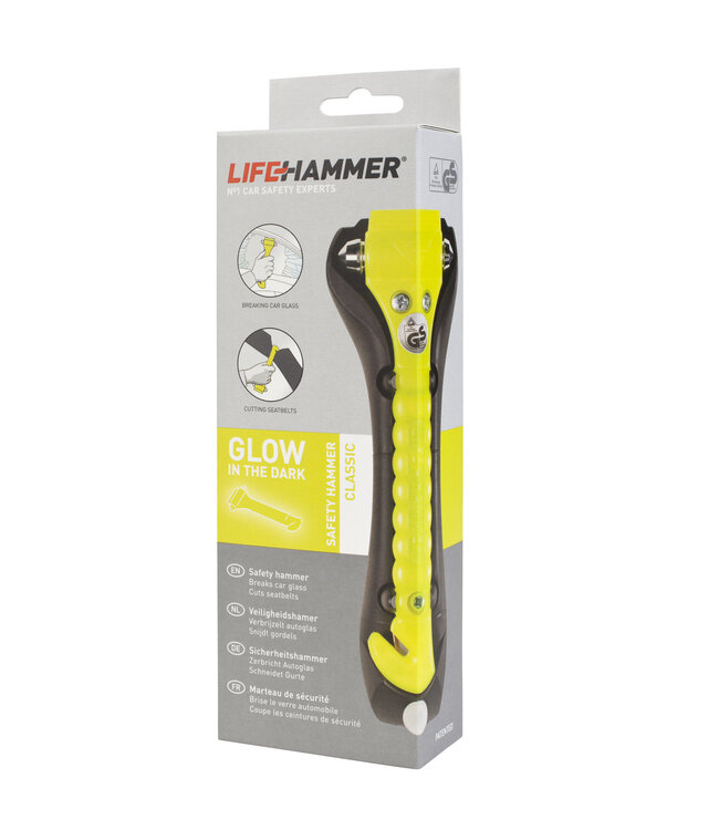Life Hammer Safety Hammer classic glow (geel)