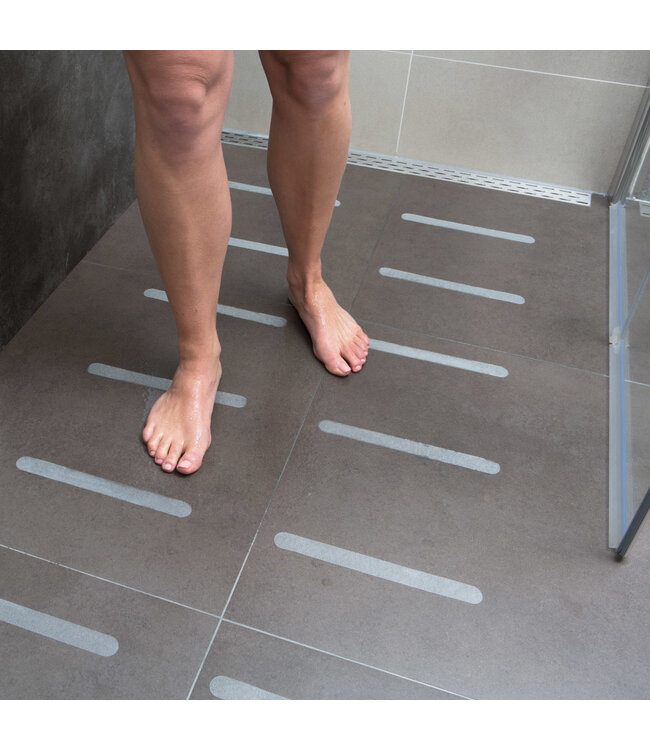 Secu Products SecuCare anti-slip sticker langwerpig (245x25mm), semi-transparant, 12 stuks