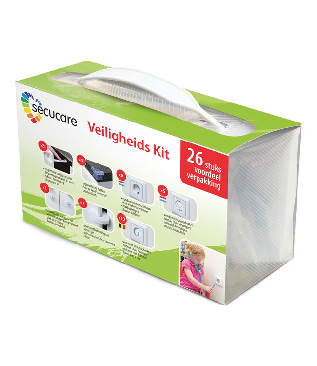 Secu Products SecuCare veiligheidskit voor kinderen (wit, transparant, 26 stuks)