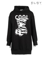 Elsy ELSY sweaterdress black 'cool bear'