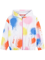 Marc Jacobs Marc Jacobs Girl zip up hoodie/jacket white/color spots - W15600