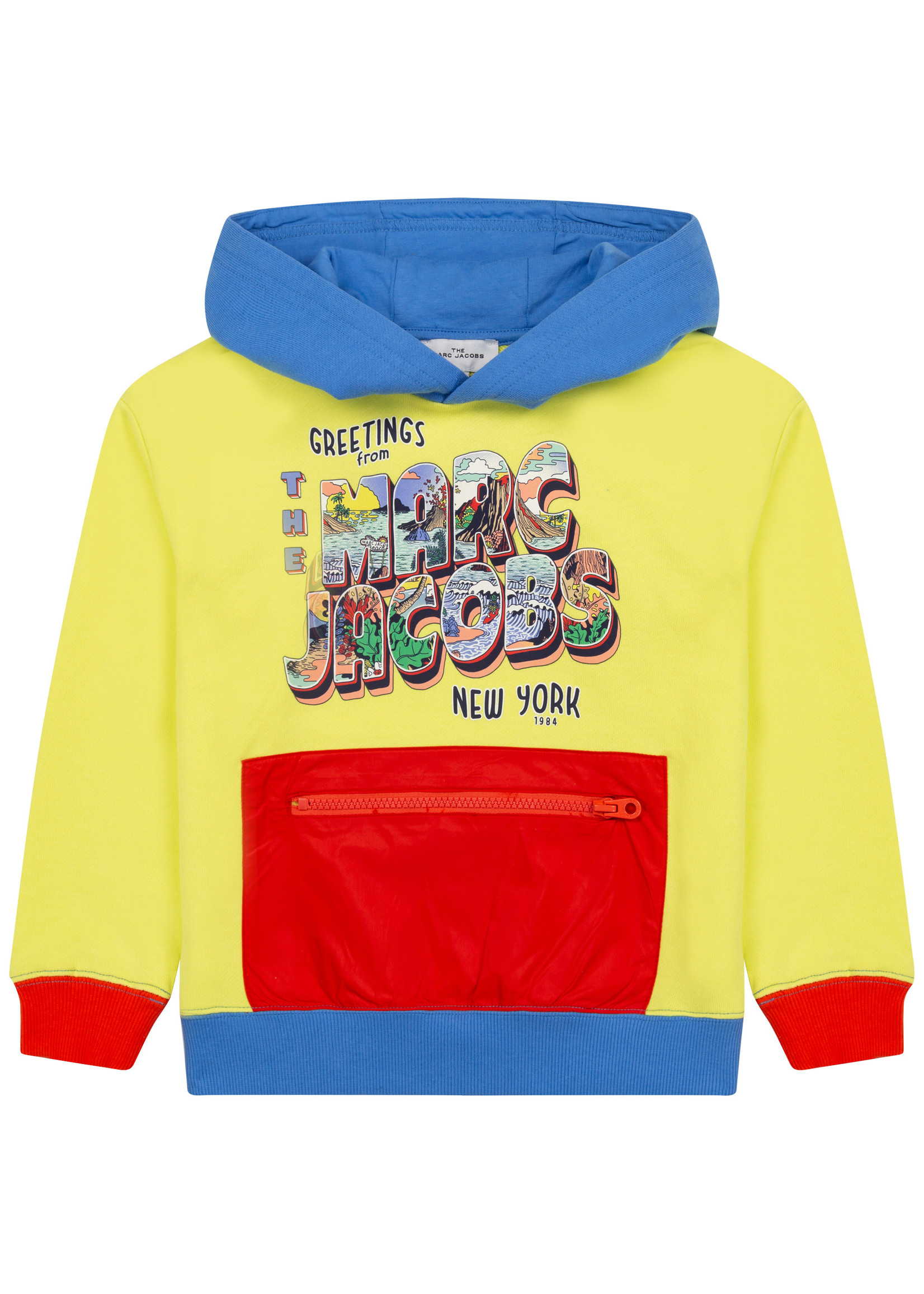 Marc Jacobs Marc Jacobs Boy hoodie colorblock blue/red/yellow - W25522