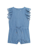 Chloé Chloé Babygirl denim jumpsuit light blue - C04304