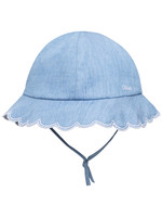 Chloé Chloé Babygirl denim sun hat light blue - C01049