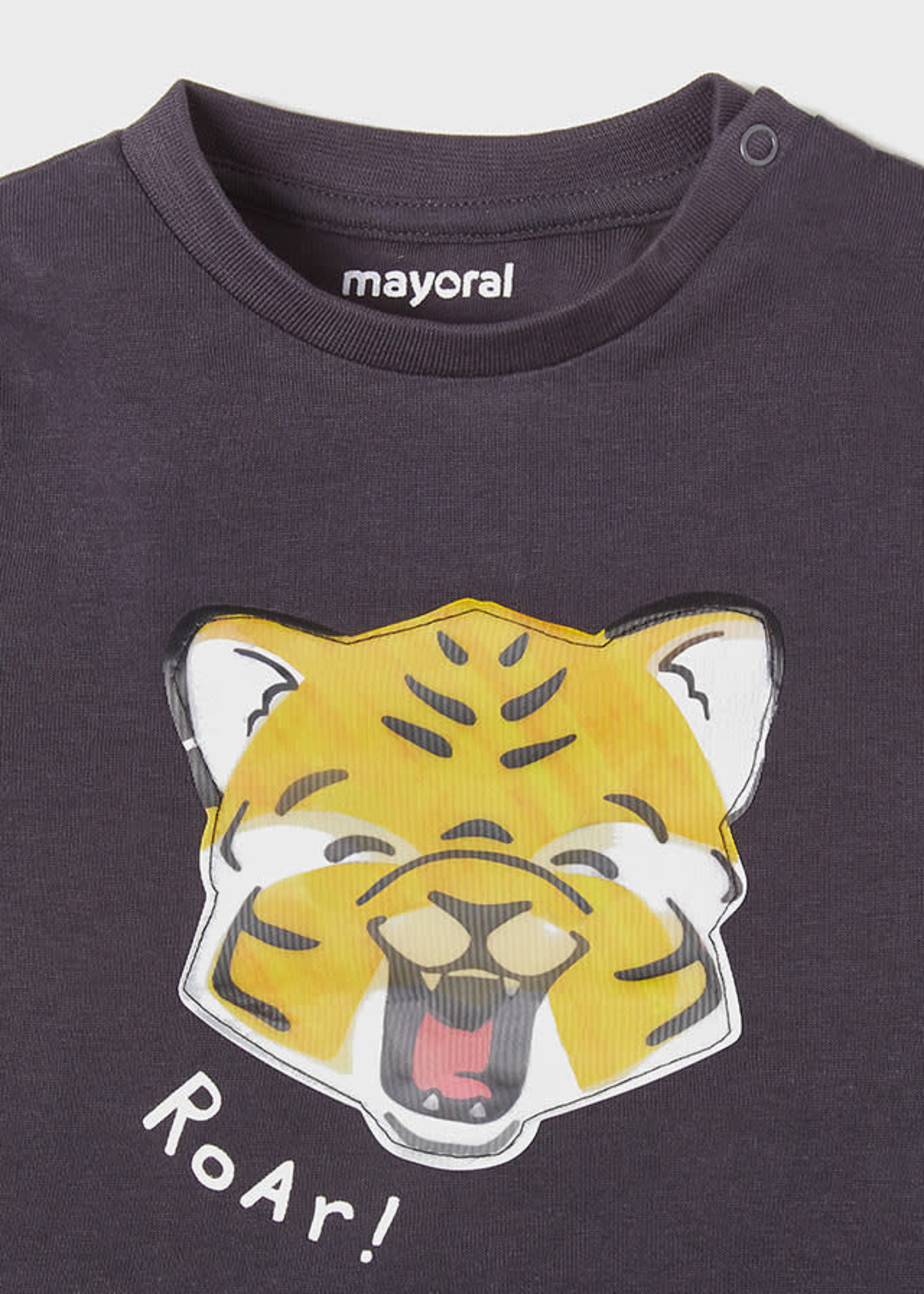 Mayoral Mayoral Babyboy t-shirt dark grey 'roar' - 1014