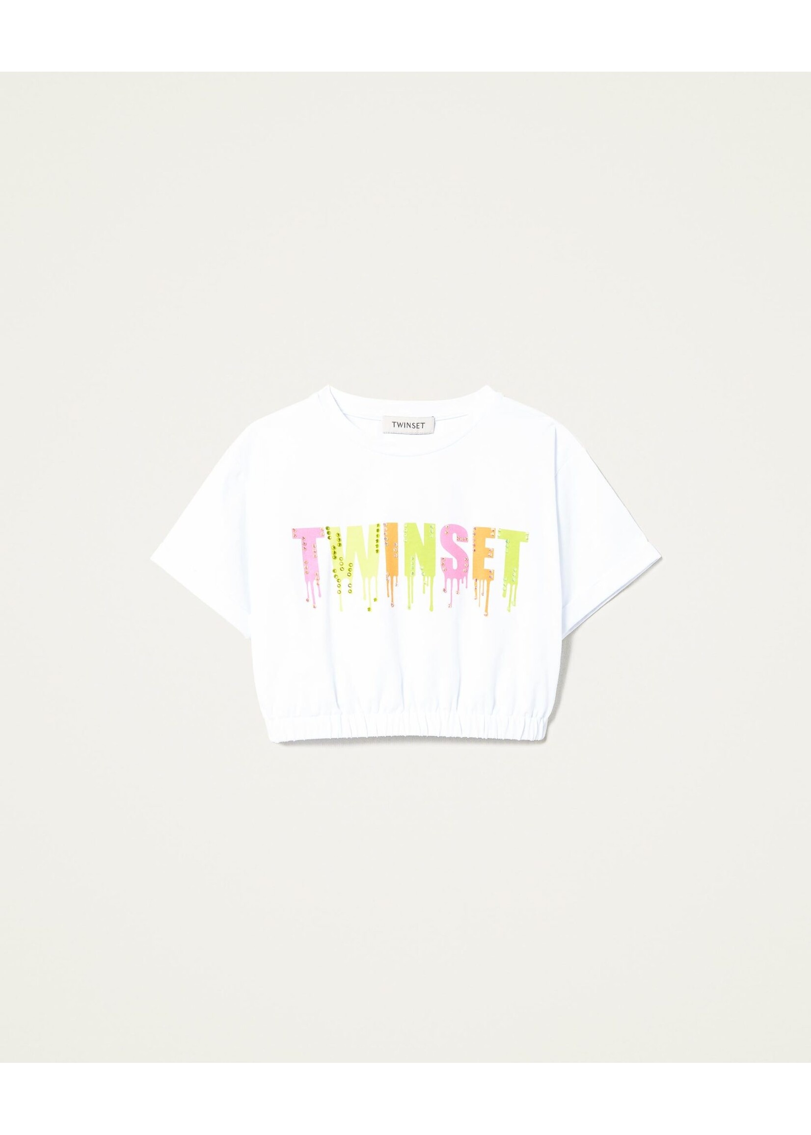 Twinset Twinset cropped sweater offwhite - 221GJ224A