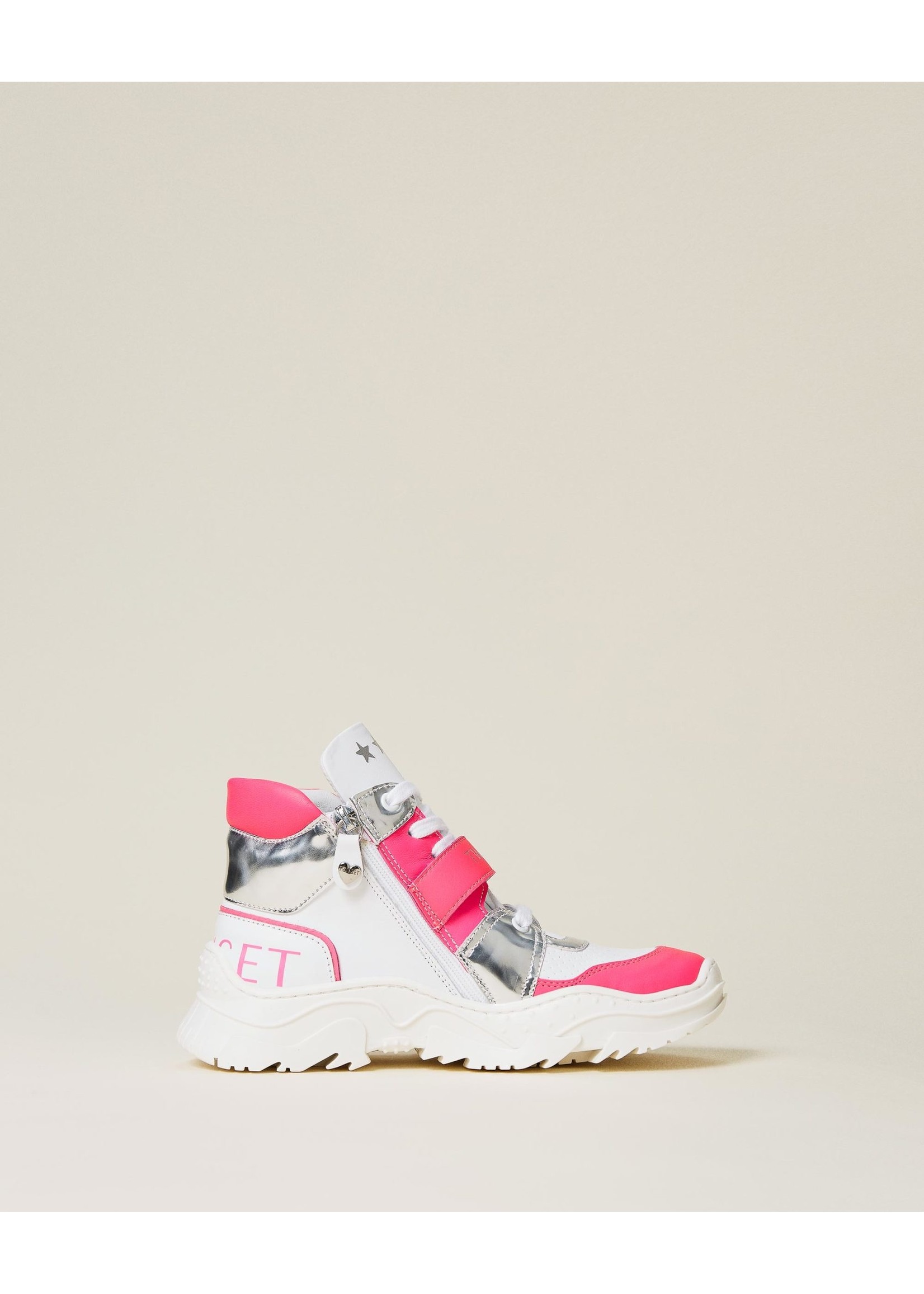Twinset Twinset sneakers white/shock pink/silver - 221GCJ010