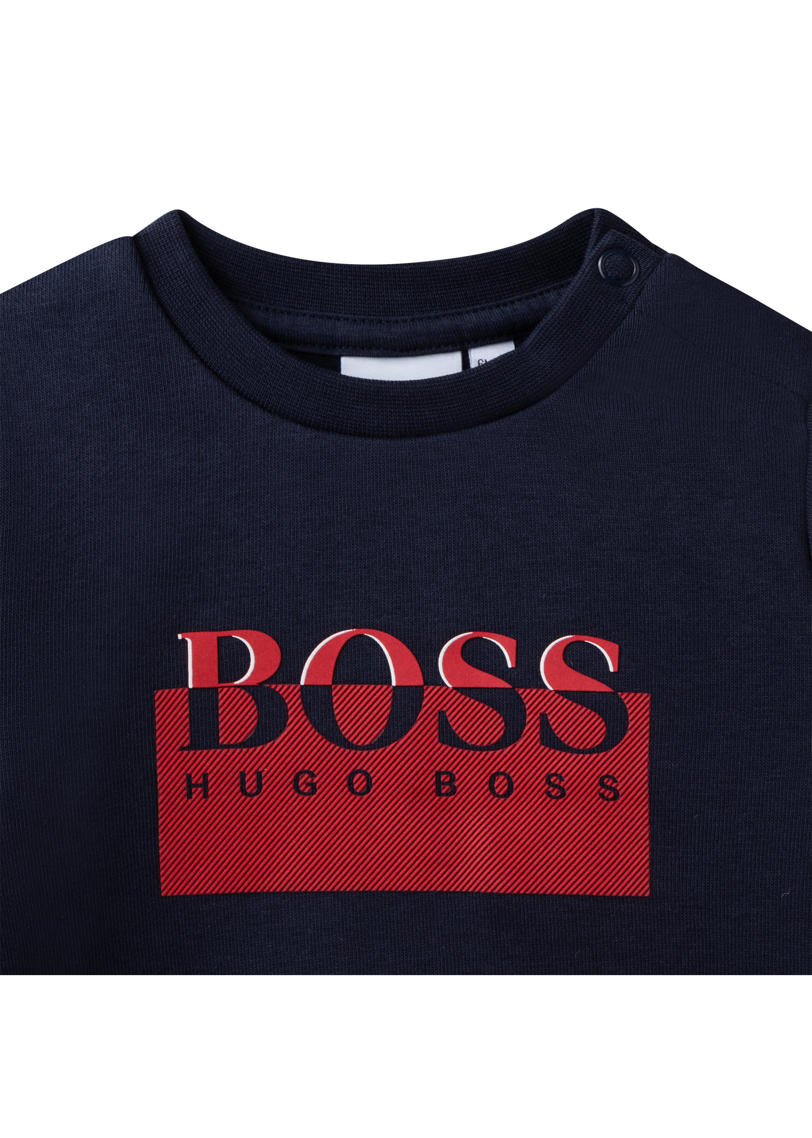 BOSS BOSS baby sweater navyblue/red logo - J05893