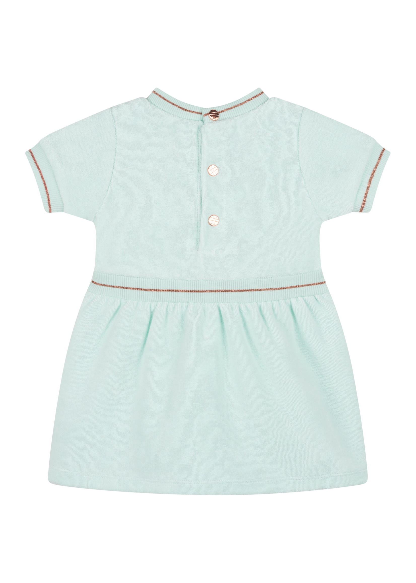 Carrément Beau Carrément Beau Babygirl dress éponge pastel green/blue - Y02060