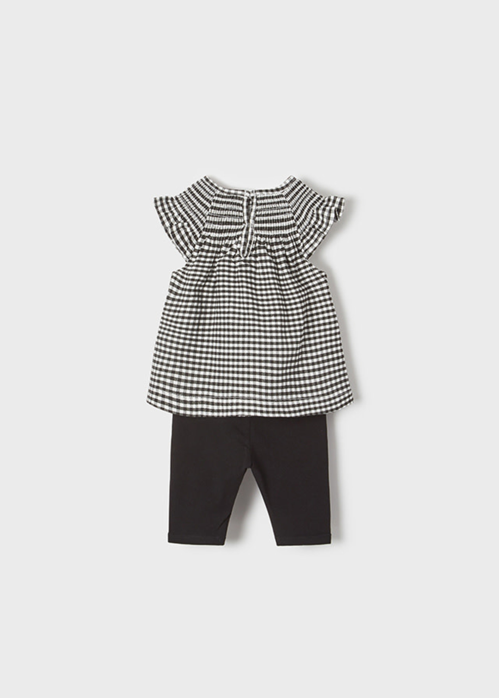 Mayoral Mayoral Babygirl set t-shirt & legging vichy black/white - 1720
