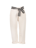 Elsy Elsy trousers loose fit offwhite belt black - 4623 zora