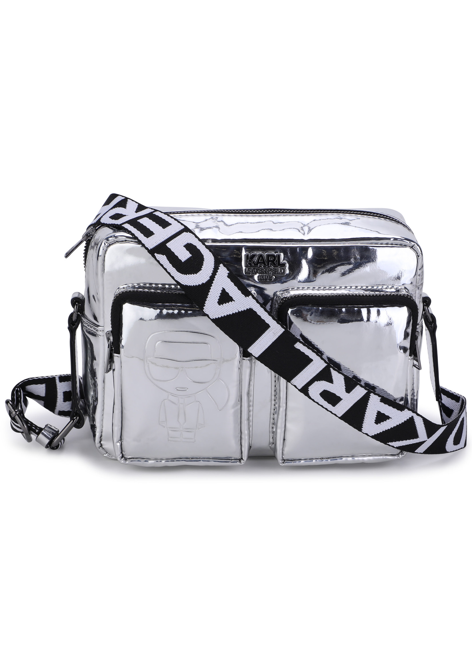 Karl Lagerfeld Kids Karl Lagerfeld Girl cross shoulder bag shiny silver - Z10141