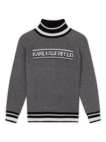 Karl Lagerfeld Kids Karl Lagerfeld Boy turtleneck pull black/white - Z25372