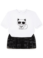 Karl Lagerfeld Kids Karl Lagerfeld Babygirl 2 pcs set skirt black & t-shirt white choupette - Z92025