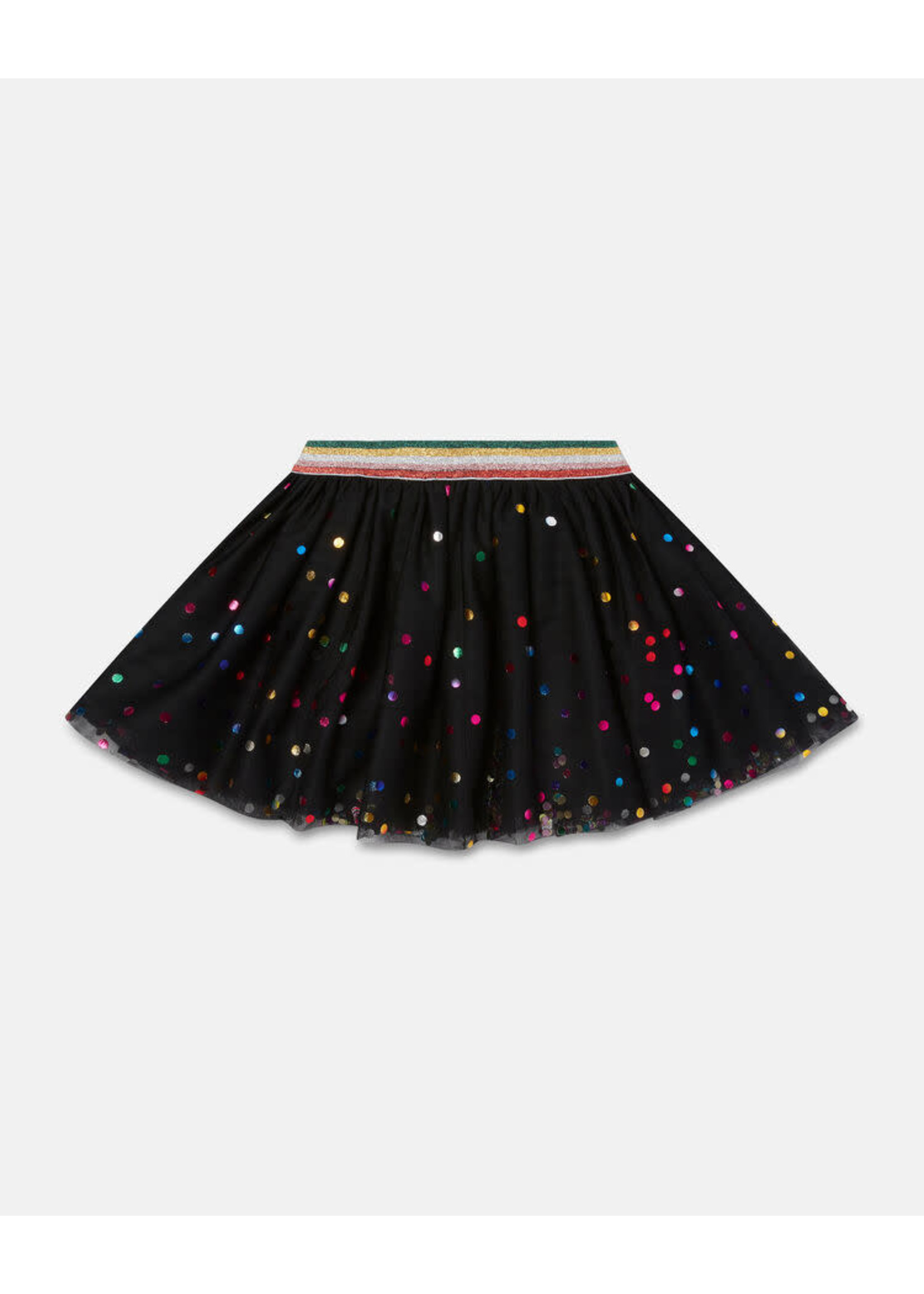 Stella McCartney Stella McCartney Girl skirt black with glitters details - 8R7A81