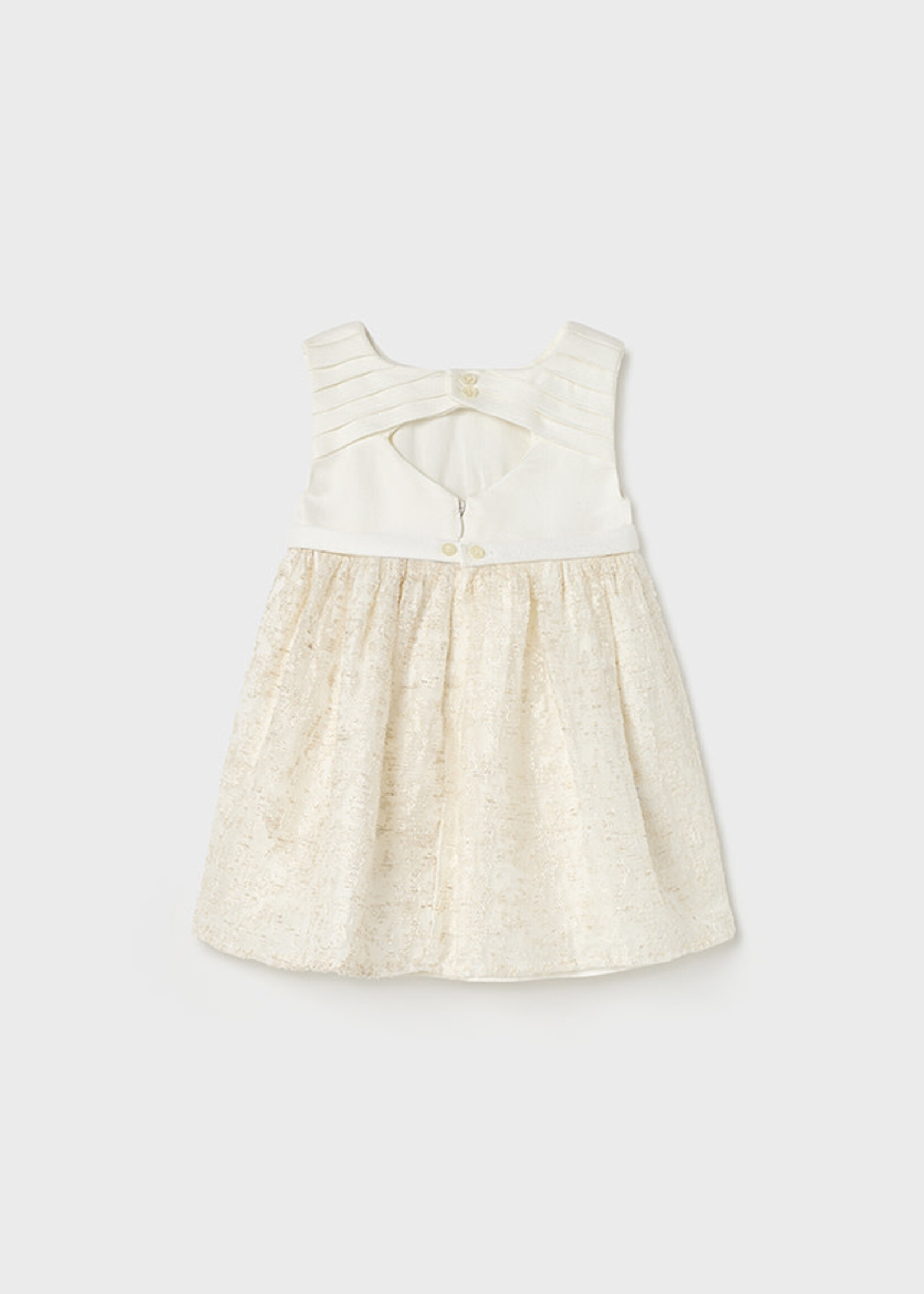 Mayoral Mayoral Babygirl ceremony dress offwhite/gold - 1947