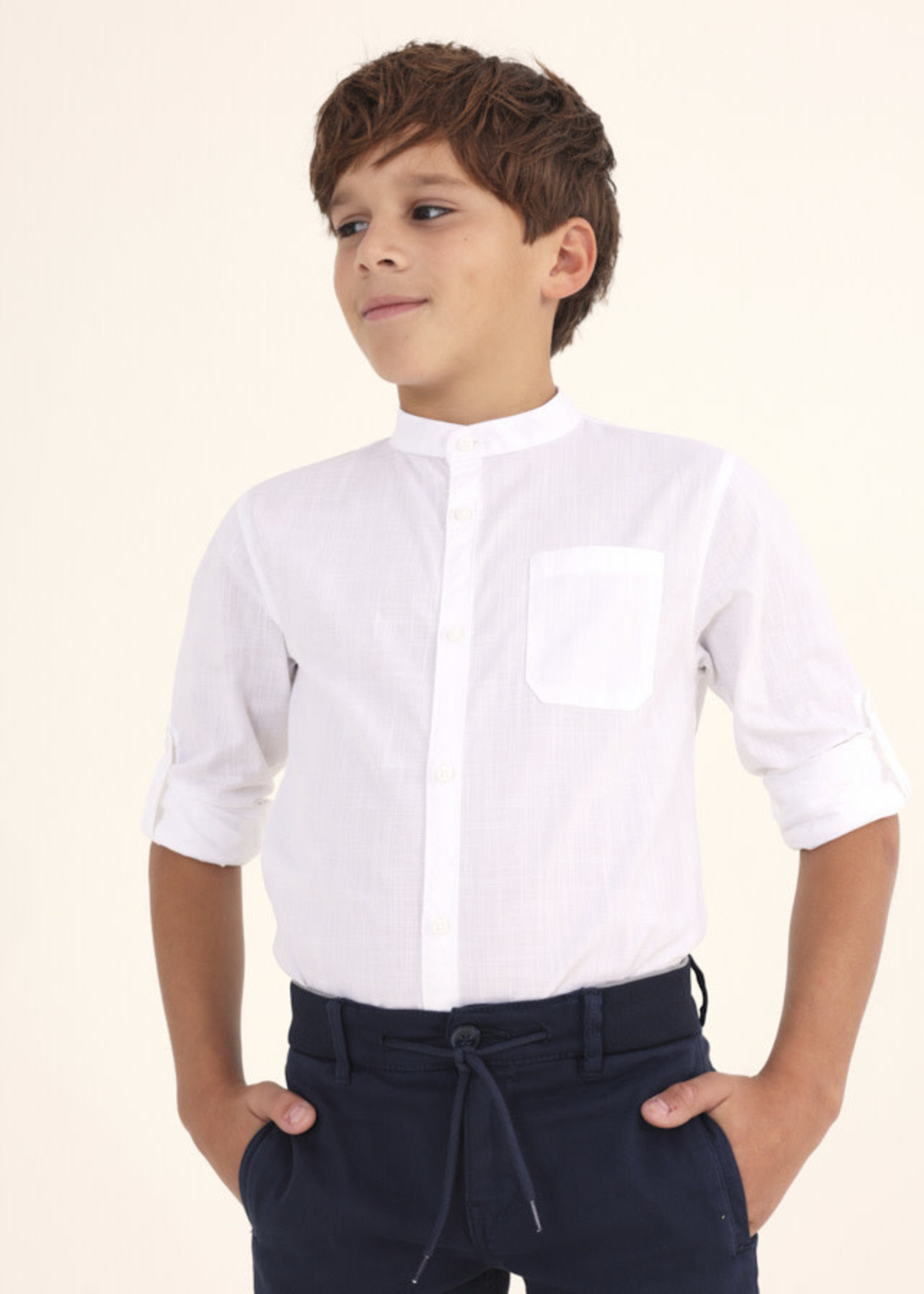 Mayoral Mayoral Boy collar shirt white - 6115 077