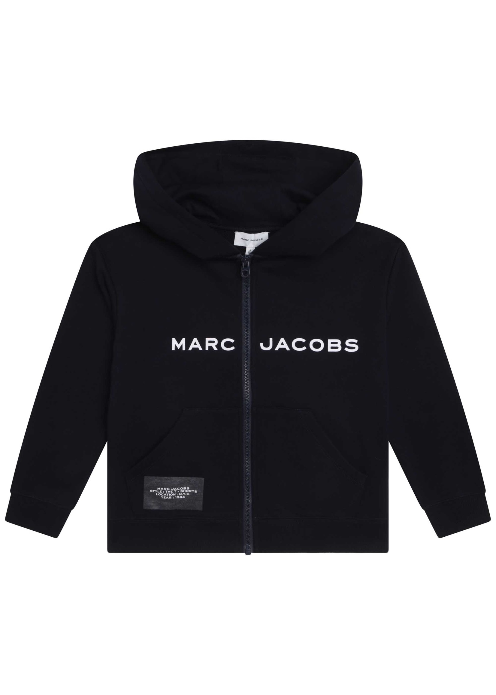 Marc Jacobs Marc Jacobs Boy zipped hoodie dark blue logo - W55003
