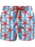 MC2 Saint Barth Mc2 Saint Barth Boy swim shorts print red seastars blue/white - JEA0001 00547D