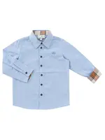 Natini Natini Boy shirt lightblue vichy brown caspar - 1220 10518 4081
