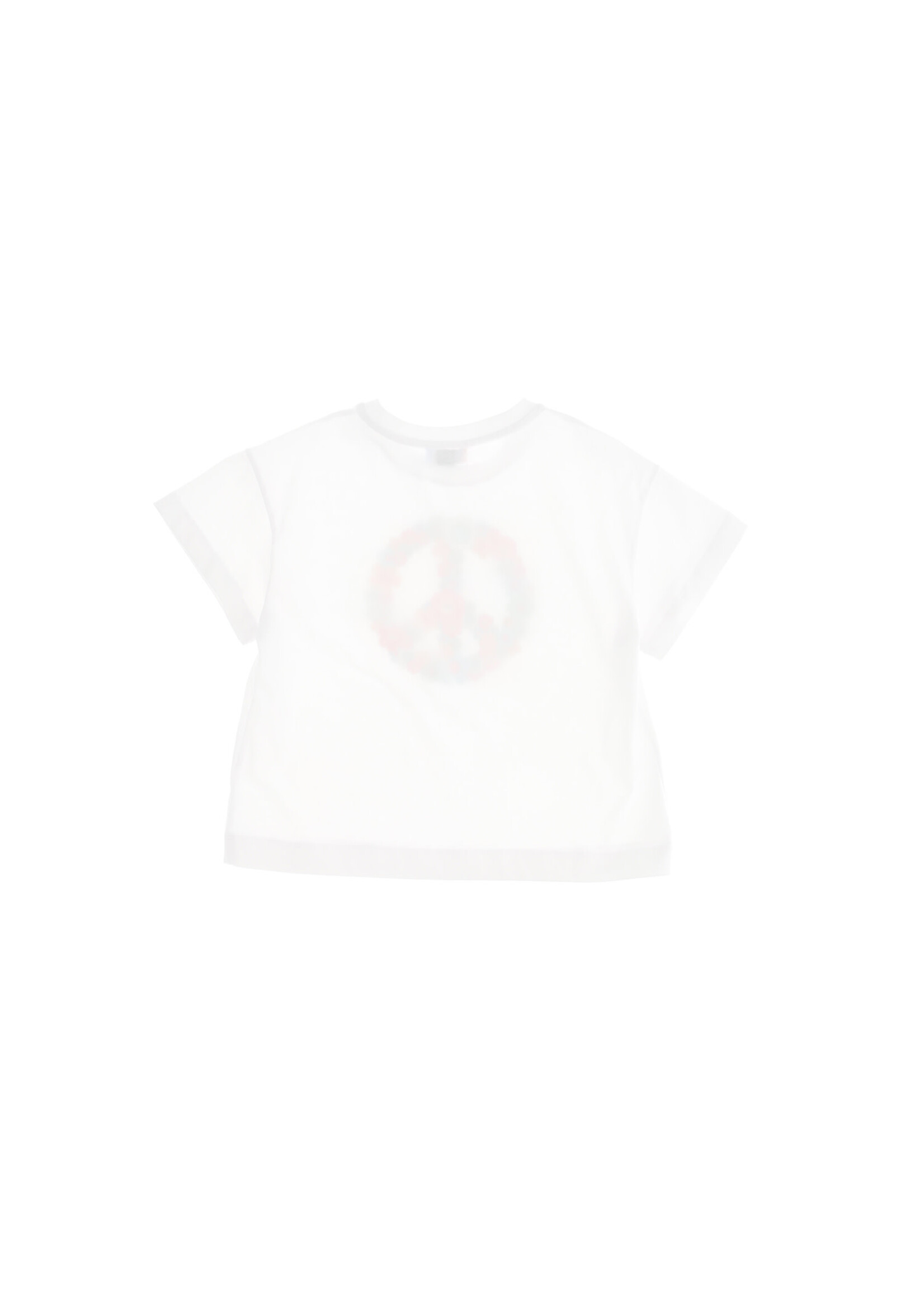 Chiara Ferragni by Monnalisa Chiara Ferragni Girl t-shirt white 'peace flowers' - 519617