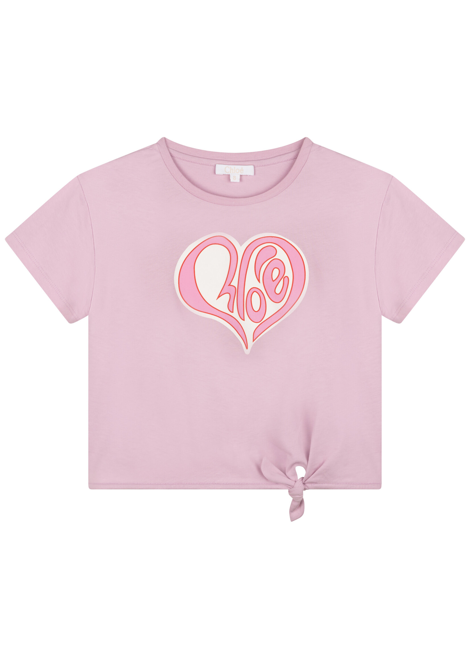 Chloé Chloé Girl t-shirt mauve heart logo - C15D42