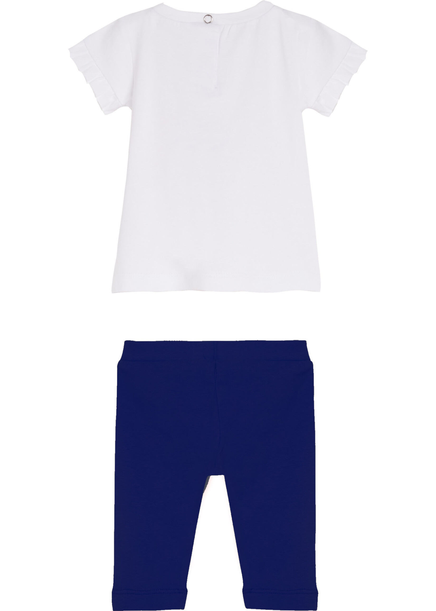 Liu Jo Liu Jo set t-shirt & legging white/deep blue LJ logo - KA2073J5003