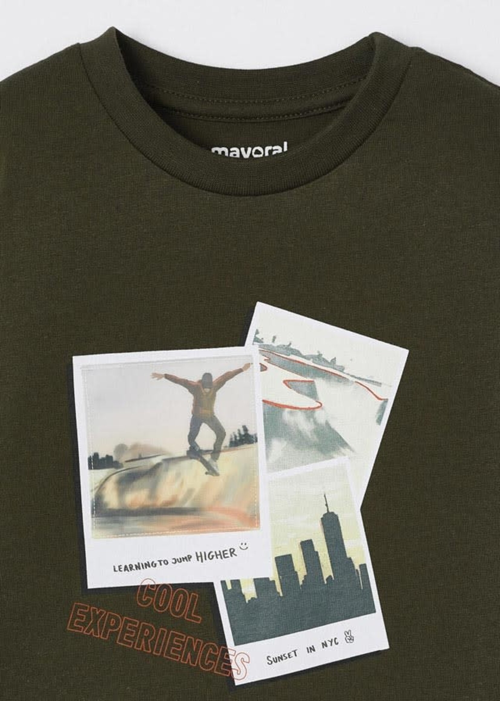 Mayoral Mayoral Boy t-shirt LS khaki skate print - 4022