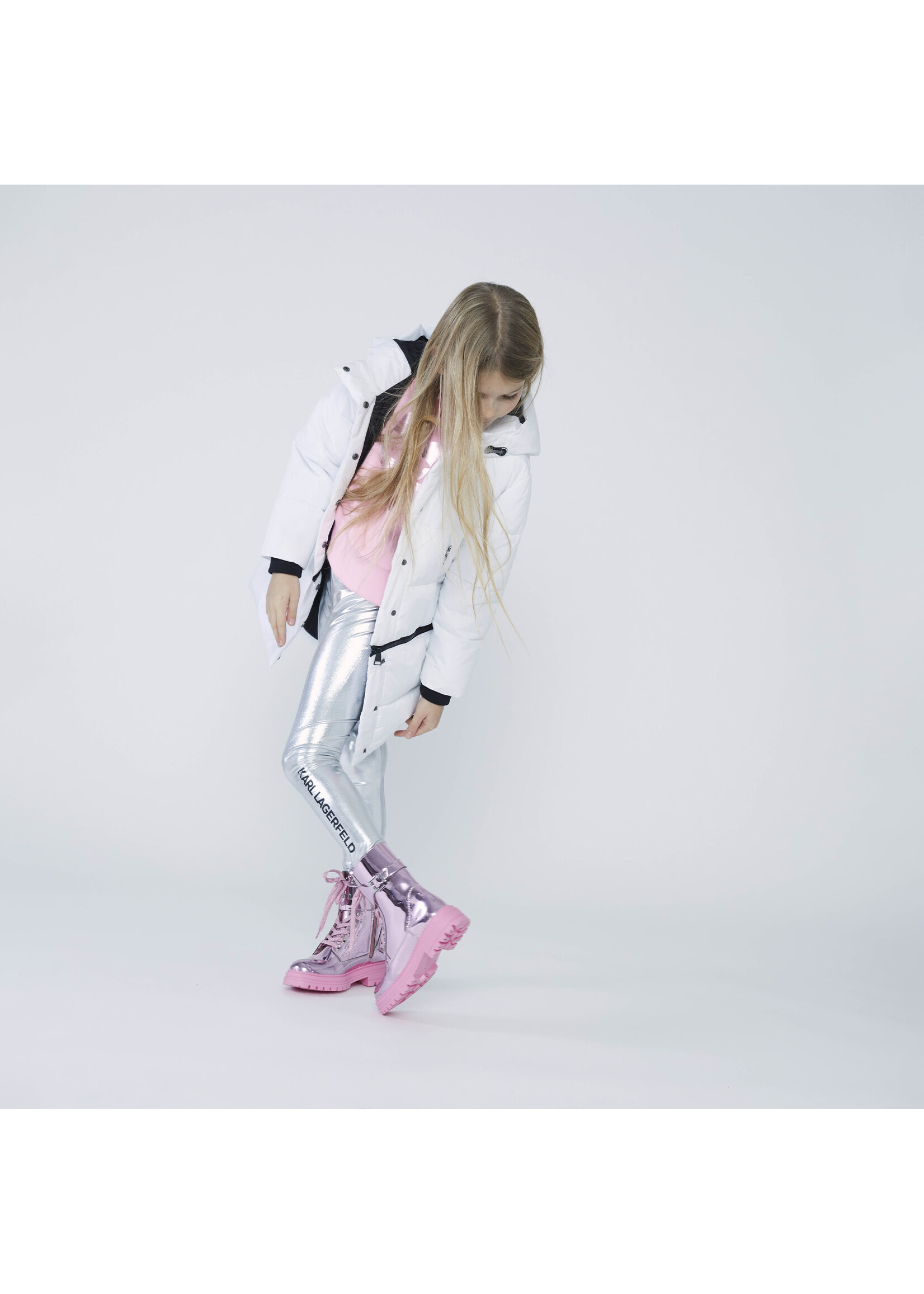 Karl Lagerfeld Kids Karl Lagerfeld Girl legging shiny silver - Z14188