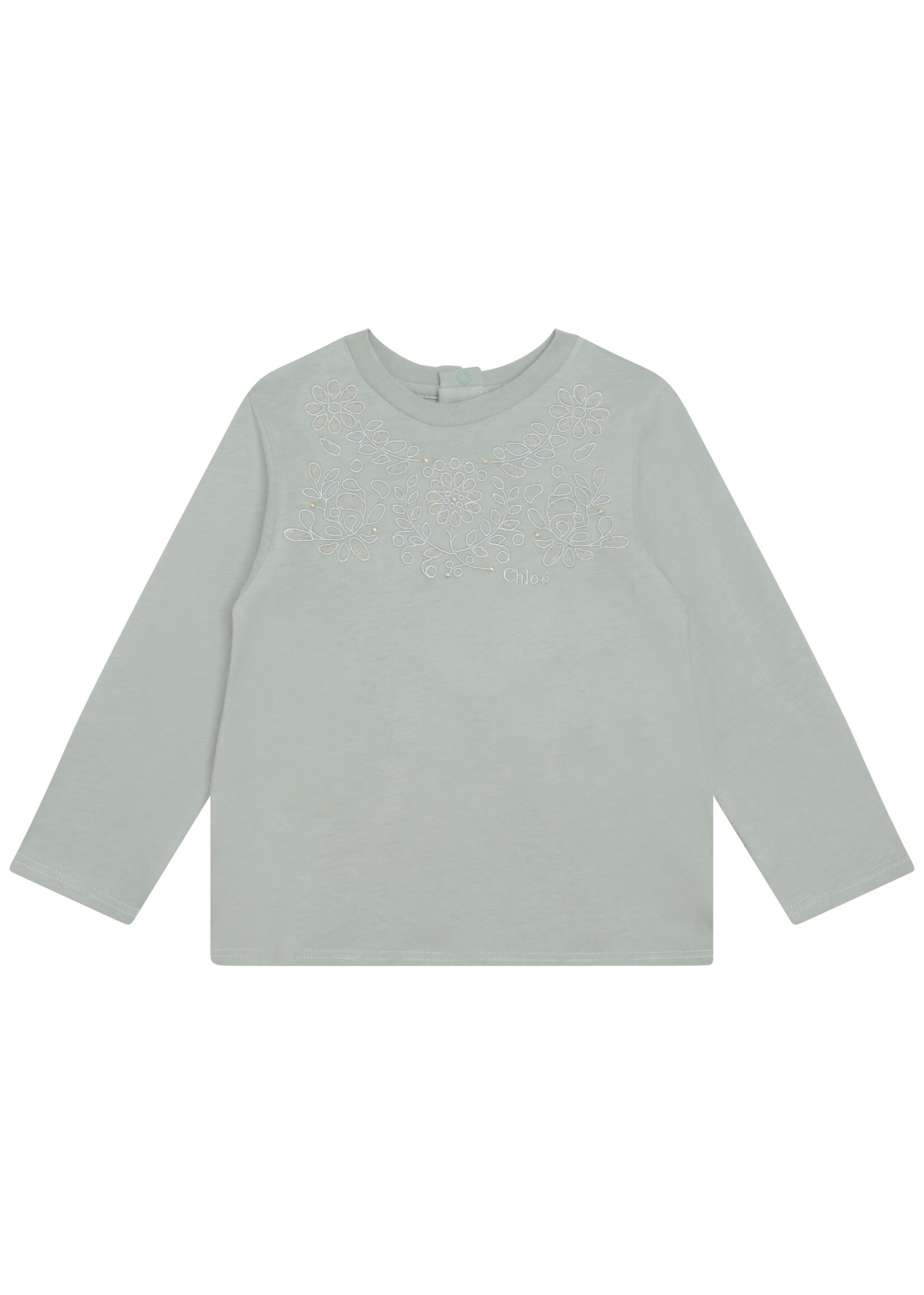 Chloé Chloé Babygirl t-shirt LS blueish - C05418