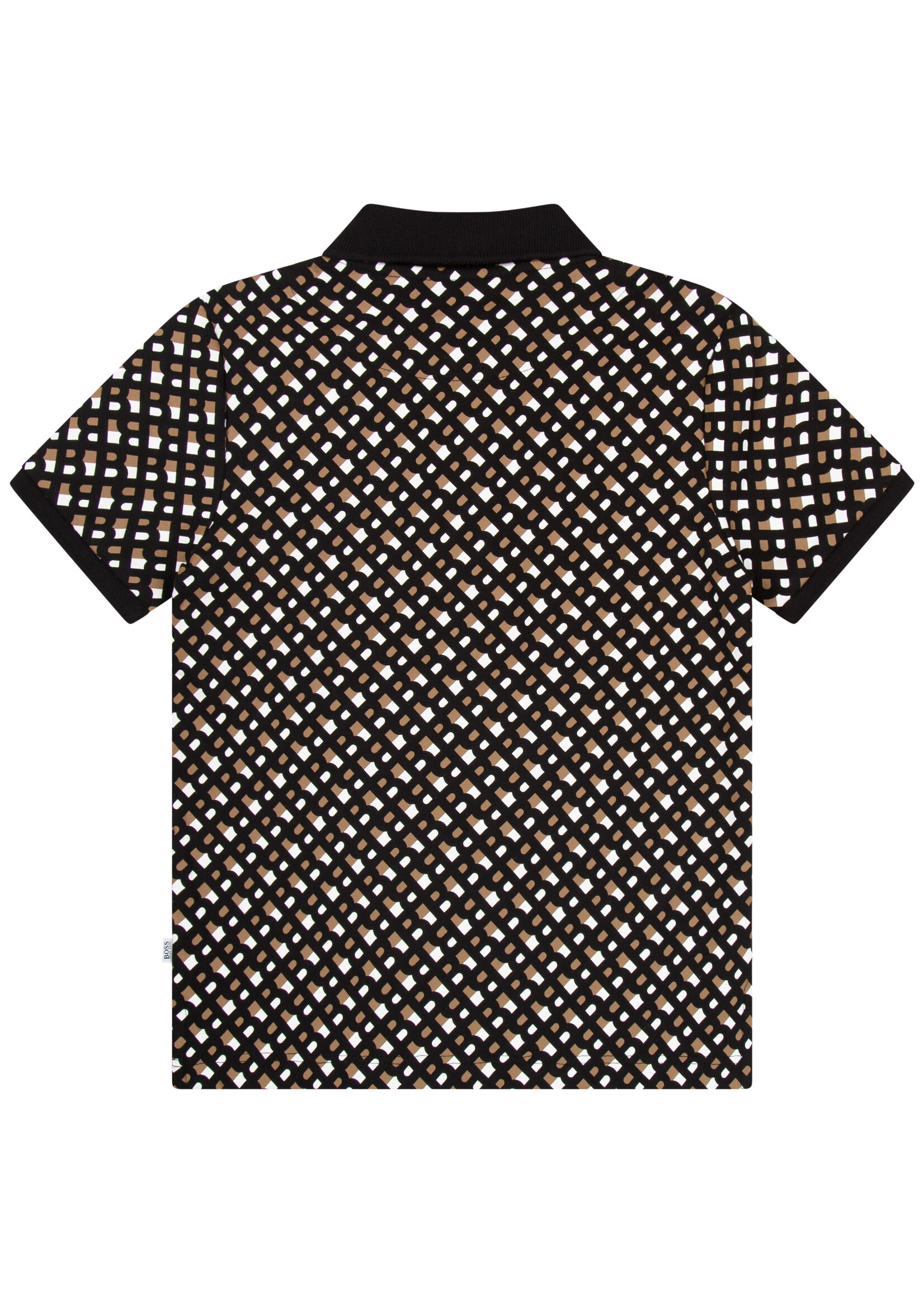 BOSS BOSS Boy polo print beige/black - J25M32