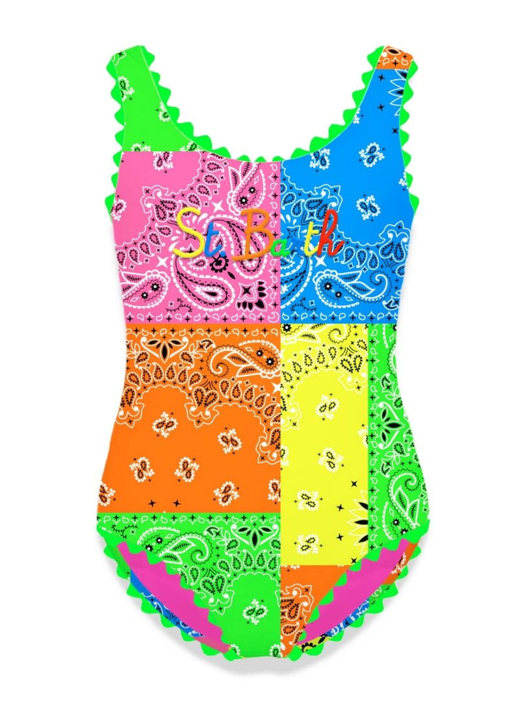 MC2 Saint Barth Mc2 Saint Barth Girl swim suit bandanna fluo - CARA001 00400D