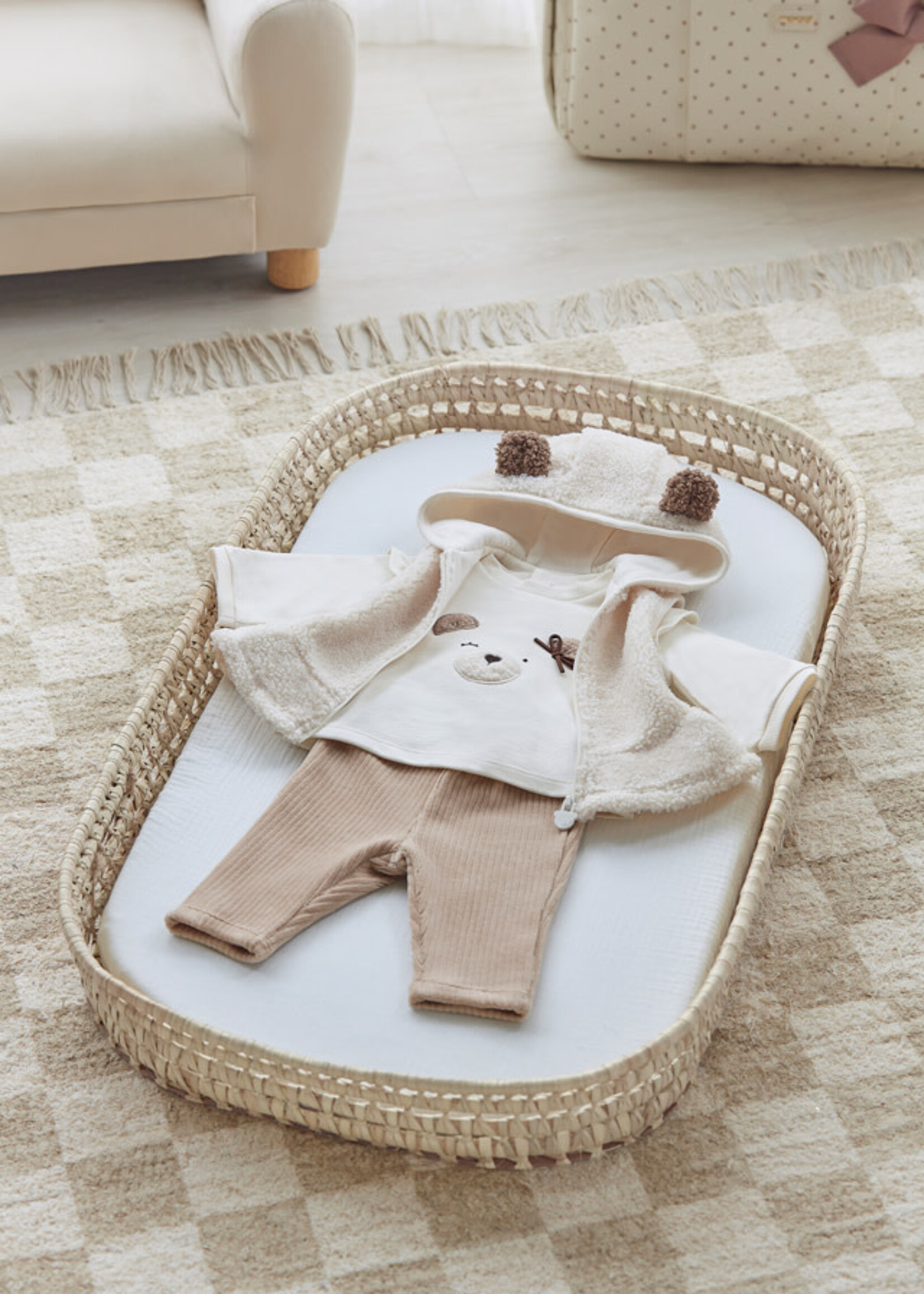 Mayoral Mayoral Baby 3 pcs tracksuit offwhite/beige bear - 2667