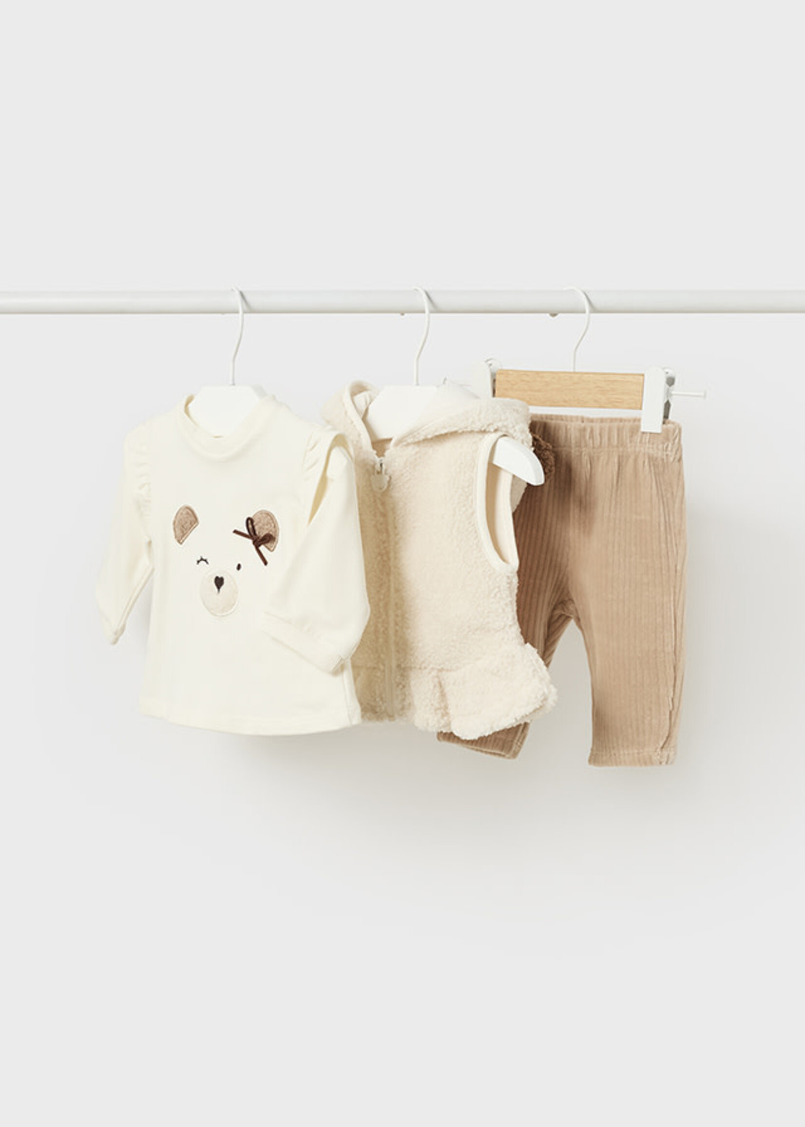 Mayoral Mayoral Baby 3 pcs tracksuit offwhite/beige bear - 2667