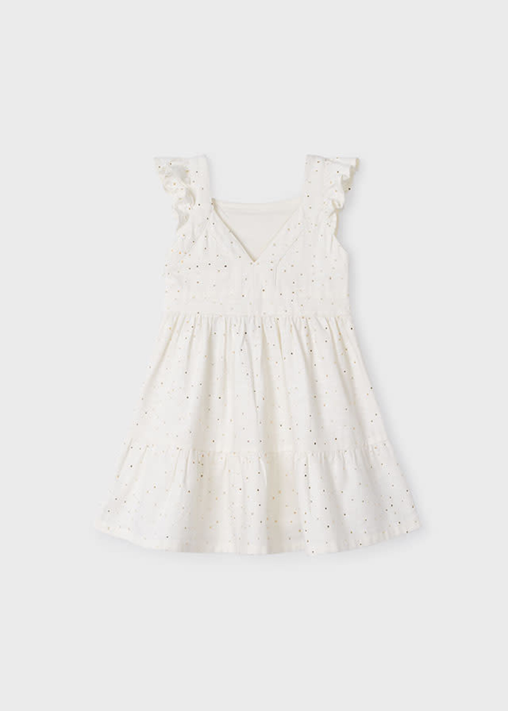 Mayoral Mayoral Girl dress offwhite/gold - 3956