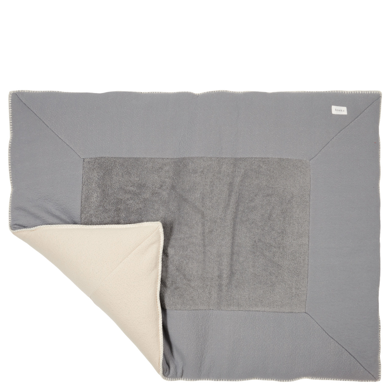 Drank Speciaal Gevlekt Koeka Boxkleed Riga Steel Grey 75x95cm - Babywinkel.nl